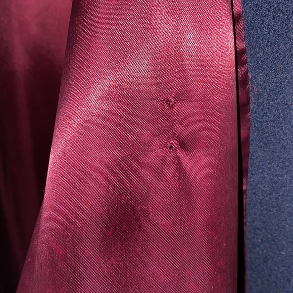 Vintage Stevens Forstmann Women’s Navy Blue Wool Winter Dress Coat - Picture 11 of 13